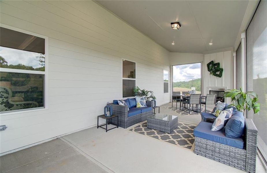 Exterior details and patio area of a home in Rosewood Lake Estates, Hoschton (Image 3). Exterior details and patio area of a home in Rosewood Lake Estates, Hoschton (Image 3).