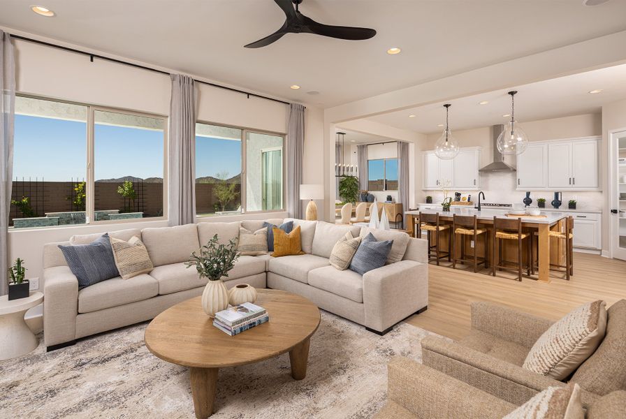 Representative furnished interior of a home built from the Azelia by Taylor Morrison in Verdin Discovery Collection, Phoenix (Image 5). Representative furnished interior of a home built from the Azelia by Taylor Morrison in Verdin Discovery Collection, Phoenix (Image 5).