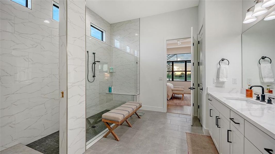 Furnished interior view inside a new home in , Sarasota (Image 46).