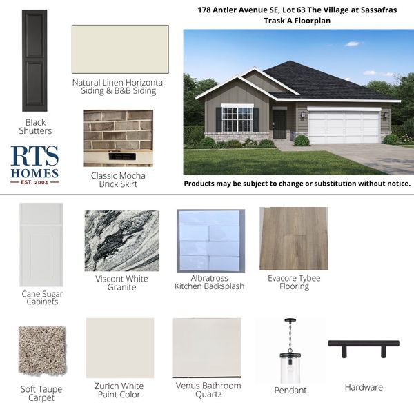 2D floor plan layout of this home in The Village at Sassafras, Allenhurst, GA (Image 3).