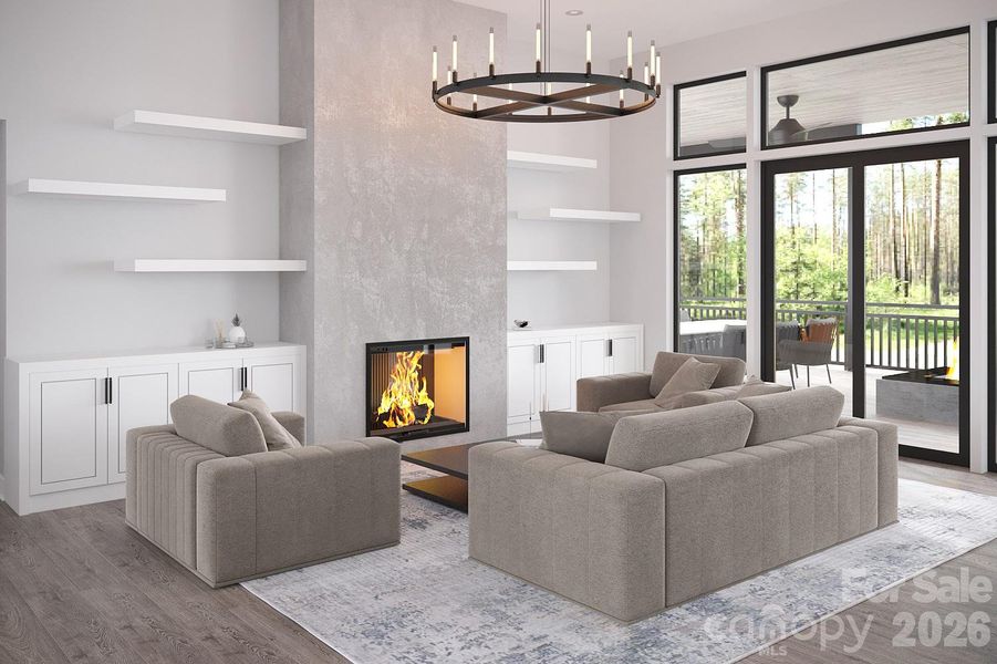 Furnished interior view inside a new home in , Horse Shoe (Image 13).