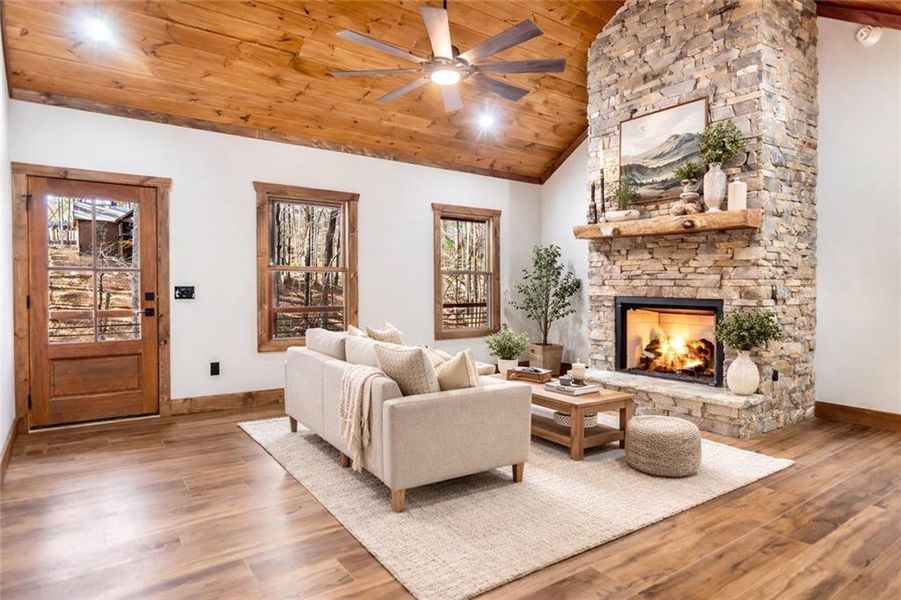 Furnished interior view inside a new home in , Ellijay (Image 3).