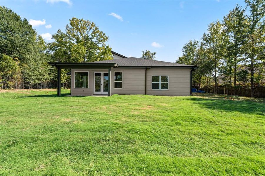 Exterior details and patio area of a home in , Lindale (Image 4). Exterior details and patio area of a home in , Lindale (Image 4).