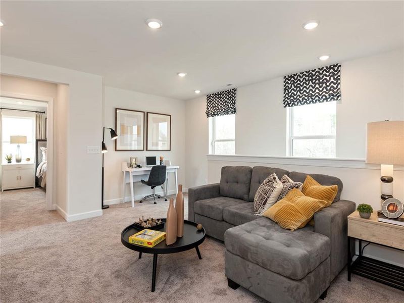 Furnished interior view inside a new home in Hawthorne Station, College Park (Image 9). Furnished interior view inside a new home in Hawthorne Station, College Park (Image 9).