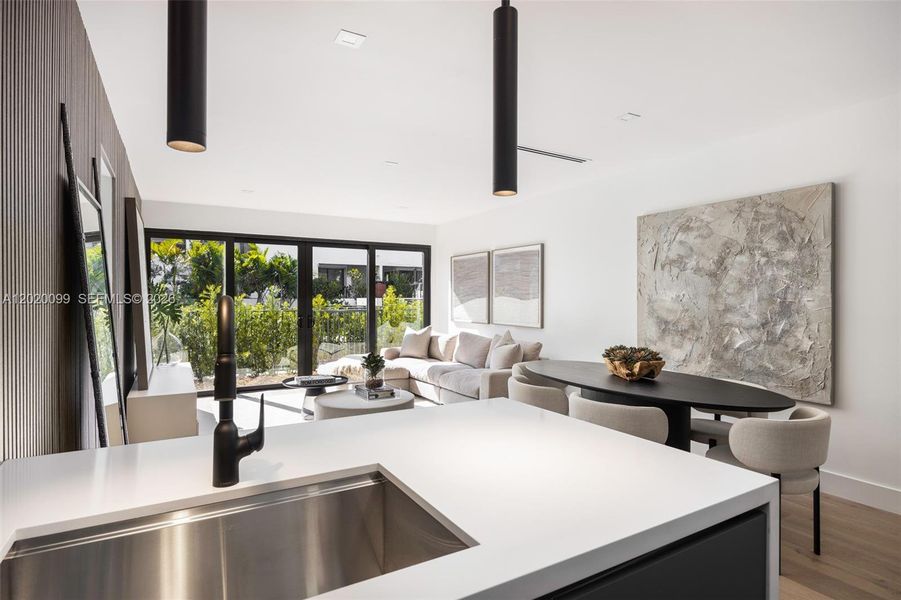 Furnished interior view inside a new home in , Key Biscayne (Image 22).
