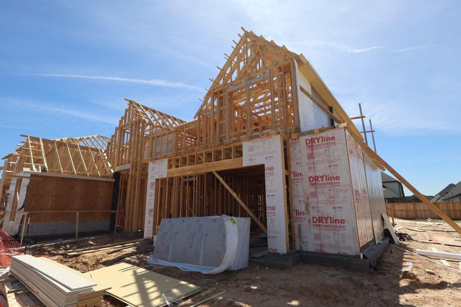 In-progress construction of a new home in Dunham Pointe, Cypress, TX (Image 4).
