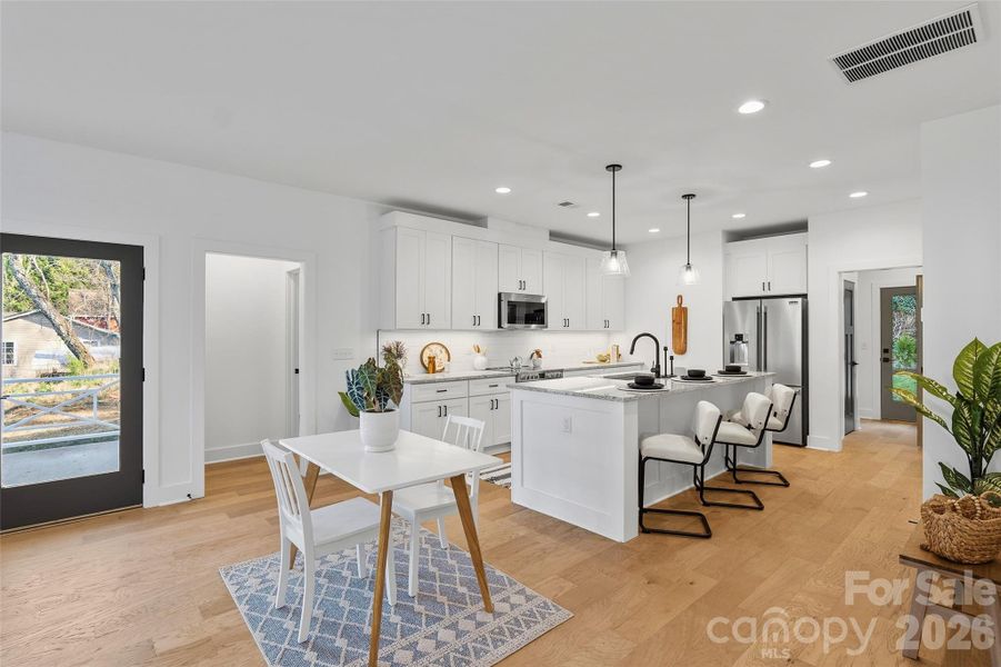 Kitchen and living space