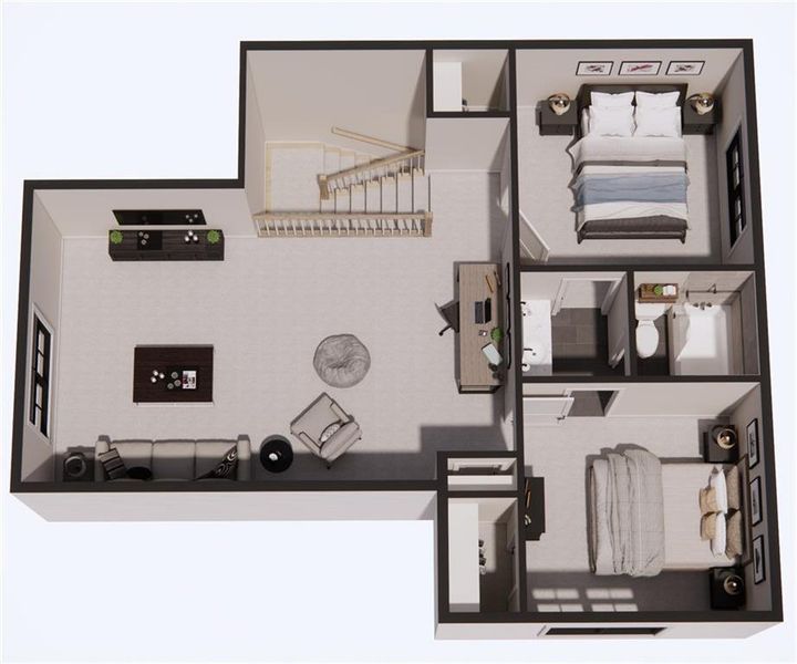 2D floor plan layout of this home in , Carrollton, GA (Image 21).
