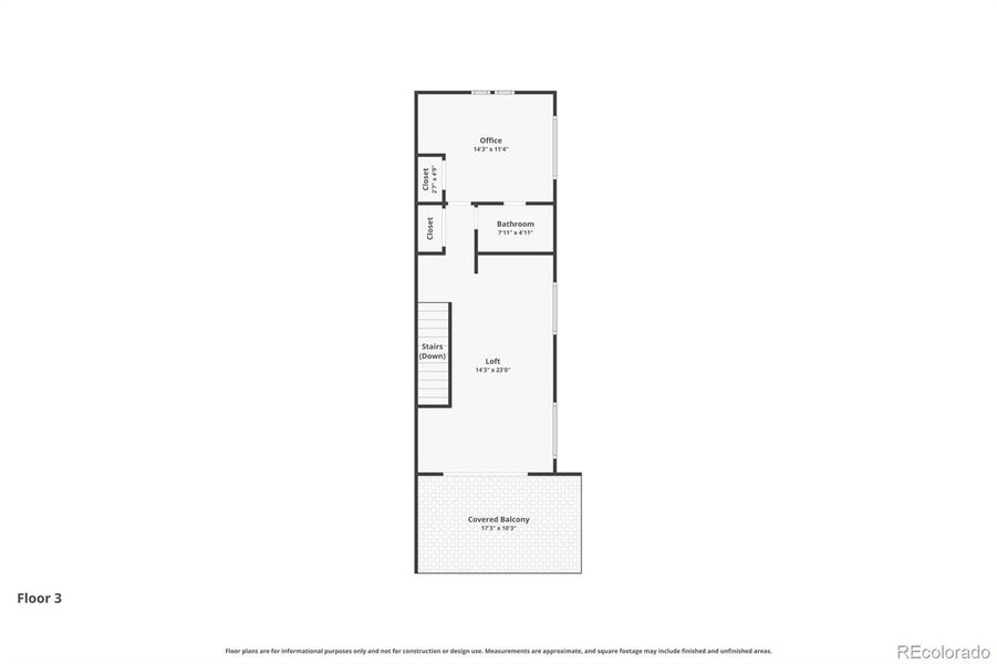2D floor plan layout of this home in , Denver, CO (Image 34).