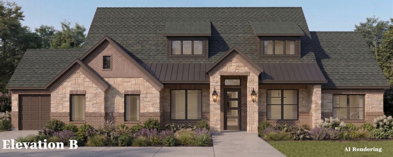 Representative exterior photo of a completed home built from the Margaret by Altura Homes in Talbott Estates, Howe, TX (Image 5).