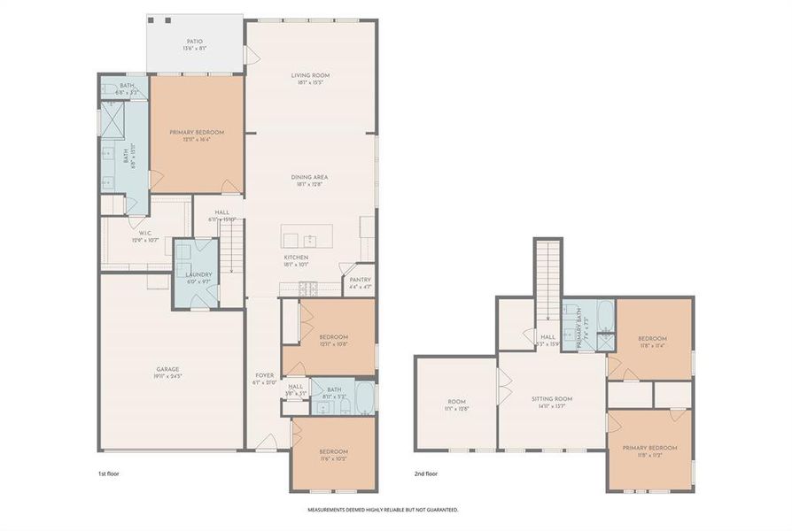 2D floor plan layout of this home in LakePointe, Lavon, TX (Image 7).
