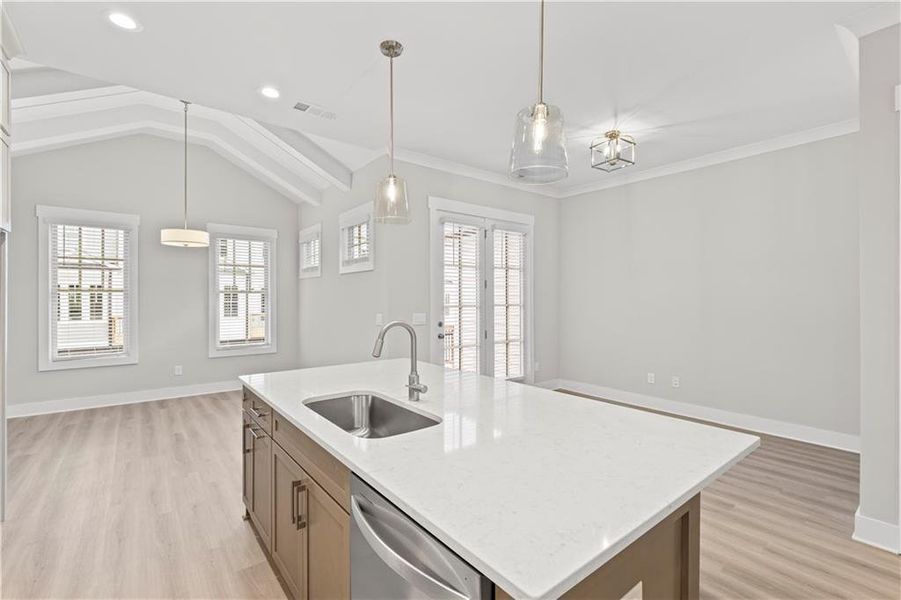 Furnished interior view inside a new home in Devin's Shire - A Kennesaw Tradition, Kennesaw (Image 10).