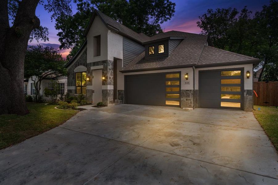 Front exterior of a new home in , Fort Worth, TX, highlighting curb appeal (Image 25). Front exterior of a new home in , Fort Worth, TX, highlighting curb appeal (Image 25).