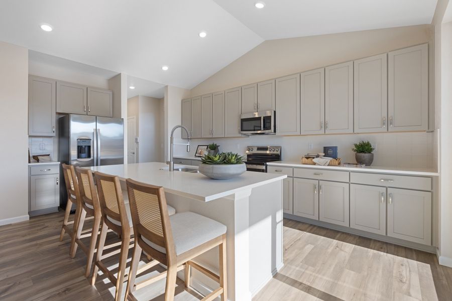 Representative furnished interior of a home built from the 4901 by Risewell Homes in The Aurora Highlands, Aurora (Image 6).