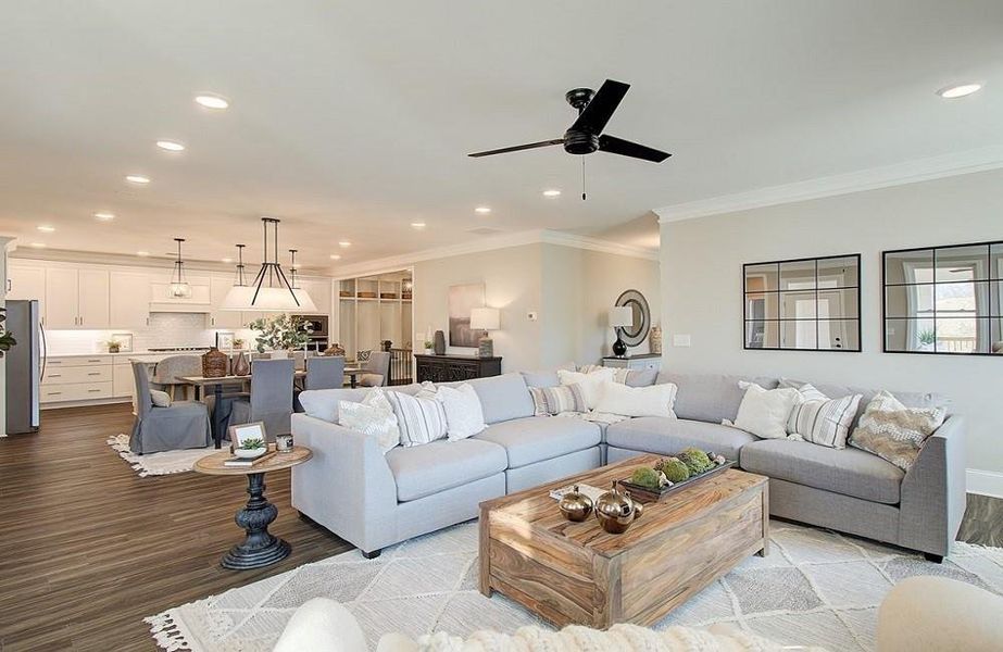 Furnished interior view inside a new home in Courtyards at Traditions, Cumming (Image 54).