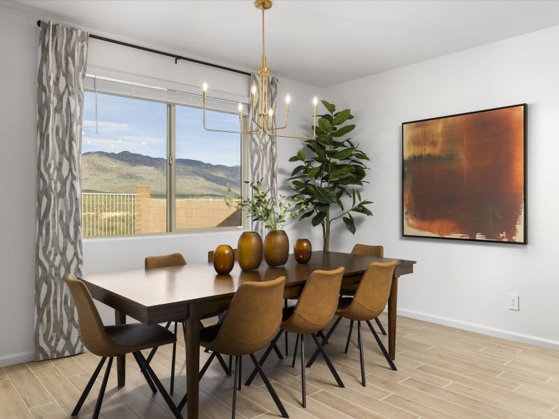 Furnished interior view inside a new home in Summit at Rocking K, Tucson (Image 8). Furnished interior view inside a new home in Summit at Rocking K, Tucson (Image 8).