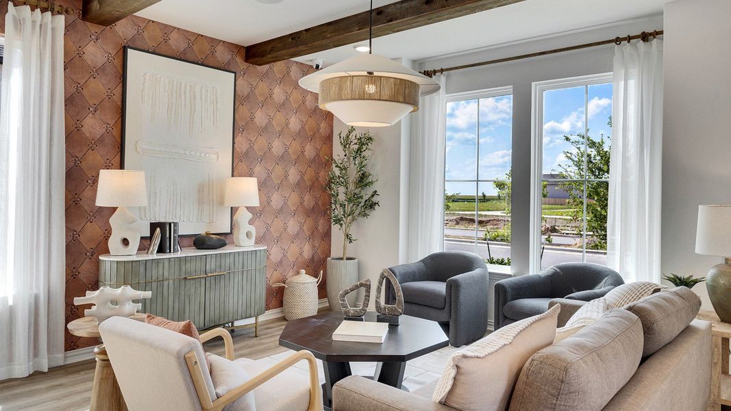 Representative furnished interior of a home built from the Trinity by DRB Homes in Spring Creek, Taylor (Image 5). Representative furnished interior of a home built from the Trinity by DRB Homes in Spring Creek, Taylor (Image 5).