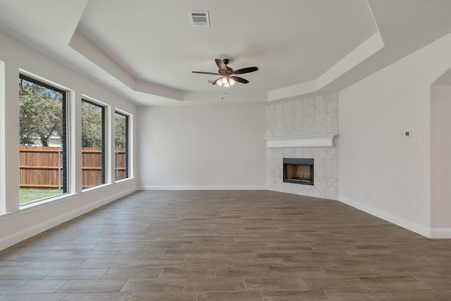 Family Room | Concept 2972 at Villages of Walnut Grove in Midlothian, TX by Landsea Homes