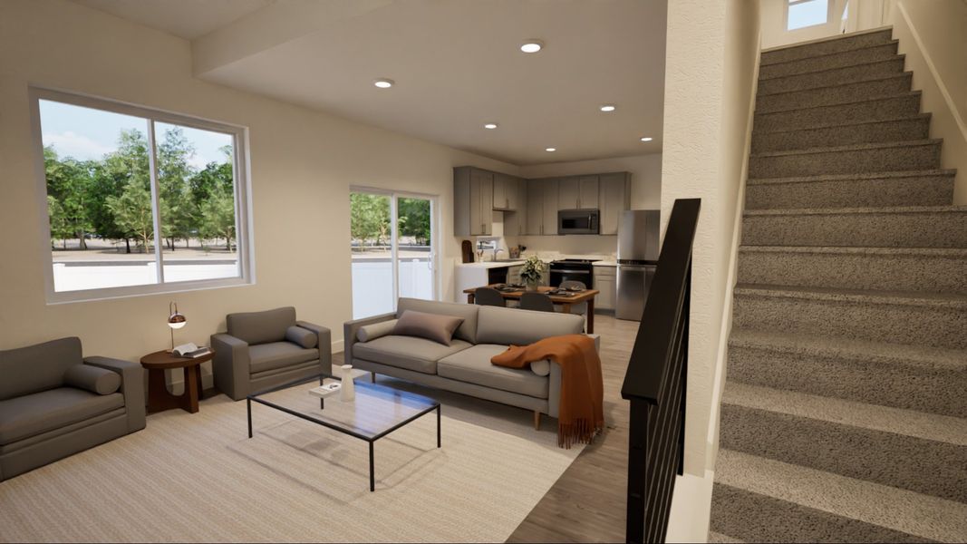 Furnished interior view inside a new home in Muegge Farms, Bennett (Image 7). Furnished interior view inside a new home in Muegge Farms, Bennett (Image 7).