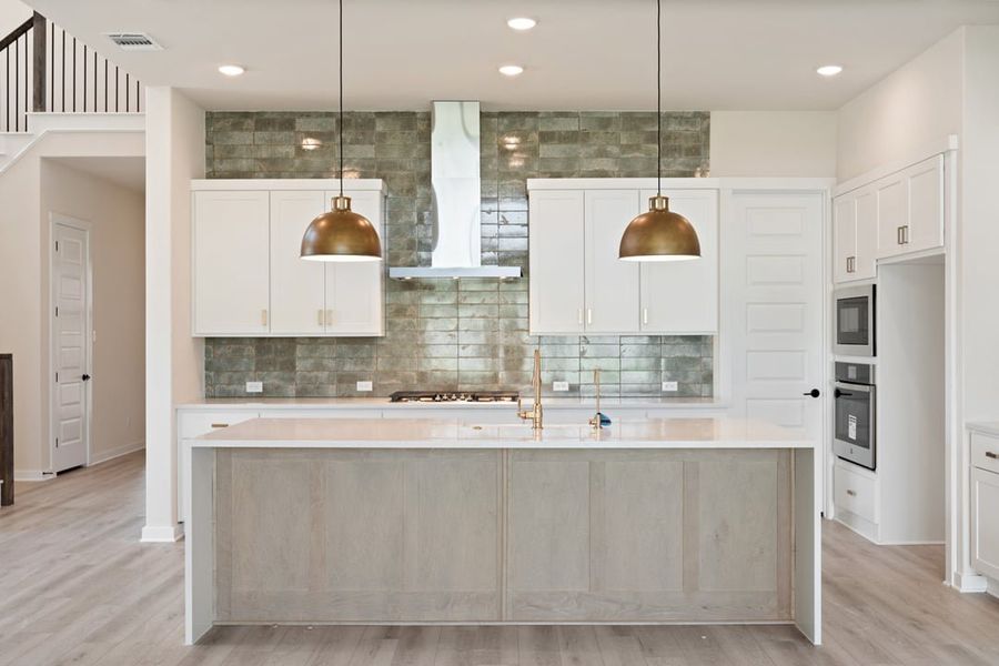Furnished interior view inside a new home in Arbor Collection At Wolf Ranch, Georgetown (Image 13).