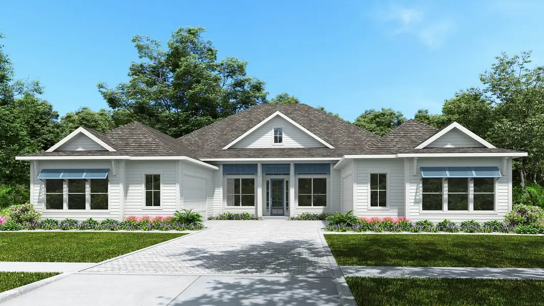 Representative exterior photo of a completed home built from the 3506MC by MasterCraft Builder Group in Madeira, St. Augustine, FL (Image 4). Representative exterior photo of a completed home built from the 3506MC by MasterCraft Builder Group in Madeira, St. Augustine, FL (Image 4).
