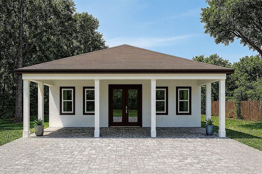 Front exterior of a new home in , Palmetto, FL, highlighting curb appeal (Image 1).