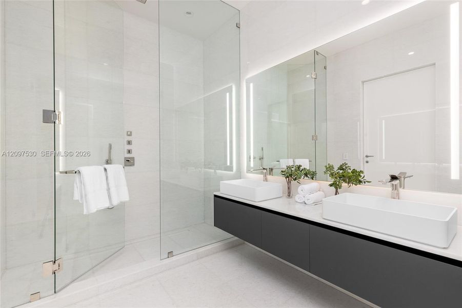 Furnished interior view inside a new home in , Miami (Image 11).