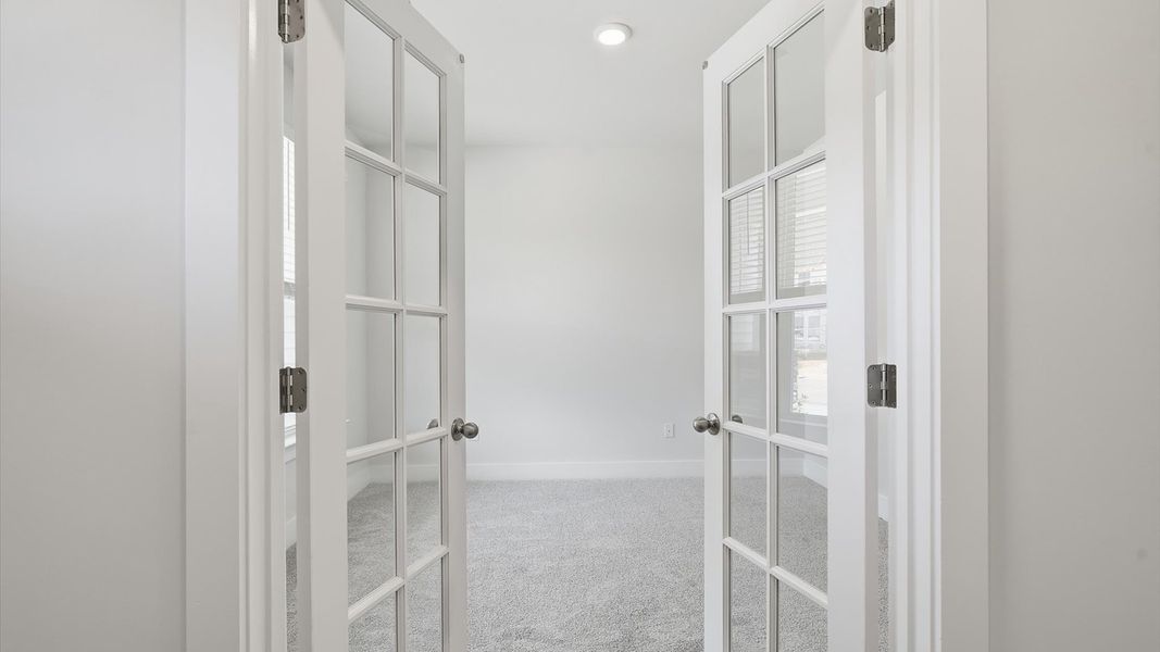 Elegant and flexible French door study ideal for remote work, reading, or creative space at Clarke Townes
