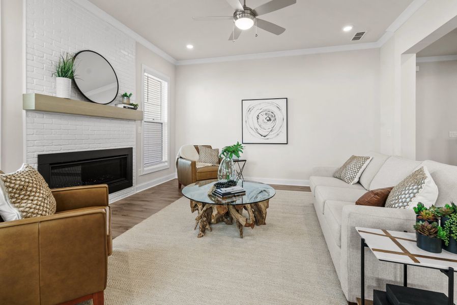 Representative furnished interior of a home built from the The Bullard by The Providence Group in Promenade at Sawnee Village, Cumming (Image 13).