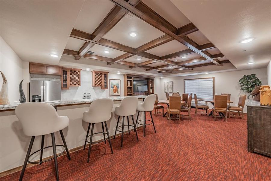 Spacious bar area for activites and entertaining.