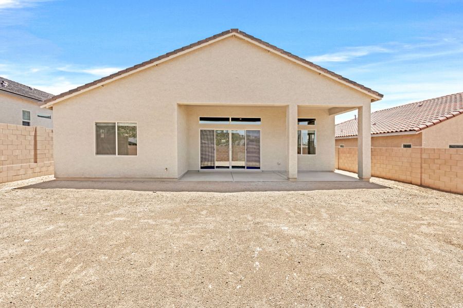 Exterior details and patio area of a home in Saguaro Reserve II, Marana (Image 3).