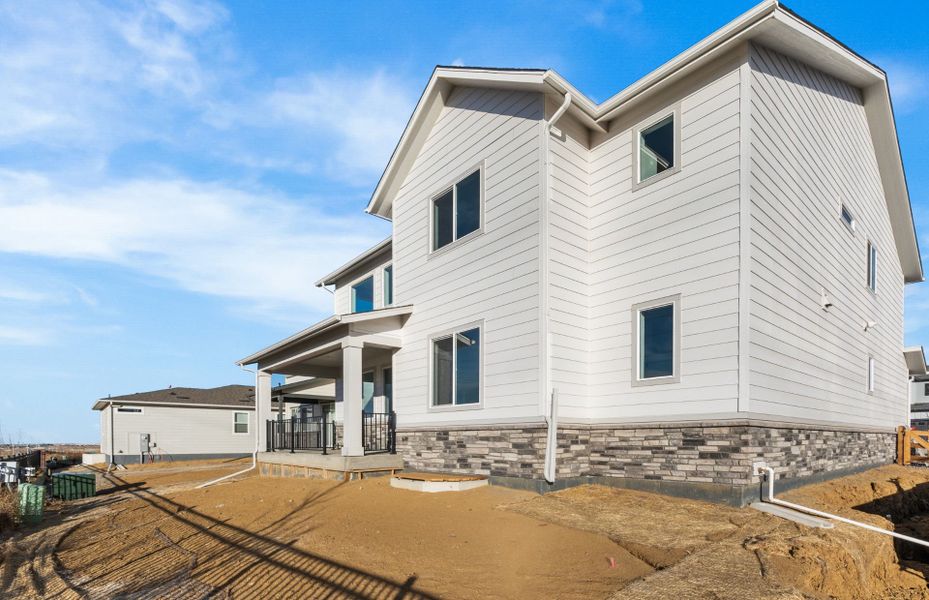 Exterior details and patio area of a home in Harvest Crossing, Aurora (Image 22). Exterior details and patio area of a home in Harvest Crossing, Aurora (Image 22).