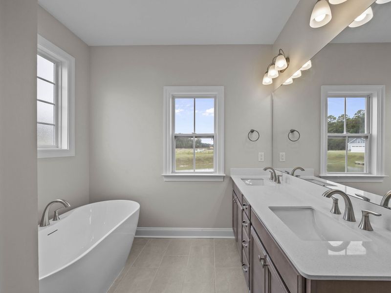 Furnished interior view inside a new home in The Villas at Langston Farms, Winterville (Image 12).