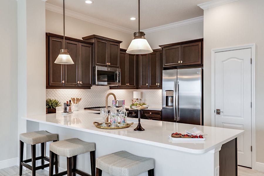 Furnished interior view inside a new home in Kings Gate, Punta Gorda (Image 15).
