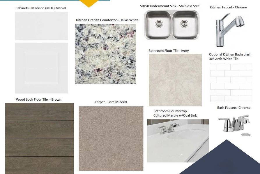 Sample of building materials used in homes in Willow Springs, Buda (Image 3).