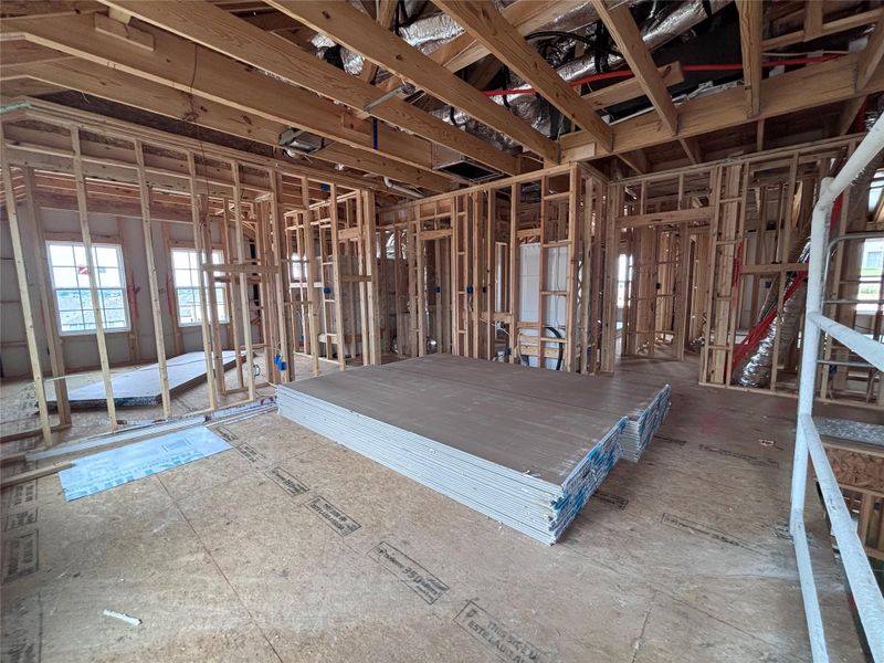 In-progress construction of a new home in The Colony 50s, Bastrop, TX (Image 38). In-progress construction of a new home in The Colony 50s, Bastrop, TX (Image 38).