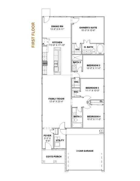 2D floor plan layout of this home in Yowell Ranch, Killeen, TX (Image 3). 2D floor plan layout of this home in Yowell Ranch, Killeen, TX (Image 3).