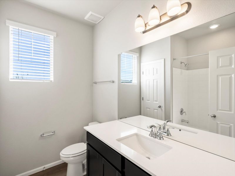 Furnished interior view inside a new home in Buffalo Highlands: The Canyon Collection, Commerce City (Image 7). Furnished interior view inside a new home in Buffalo Highlands: The Canyon Collection, Commerce City (Image 7).