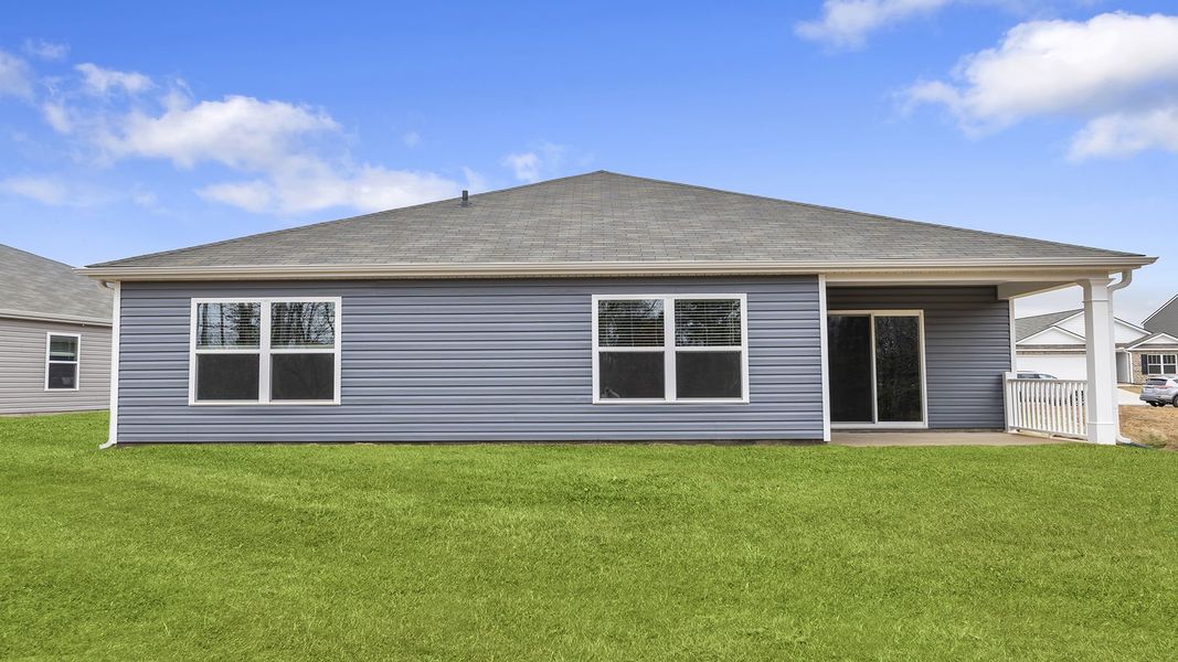 Exterior details and patio area of a home in Cedar Gap, Fountain Inn (Image 3). Exterior details and patio area of a home in Cedar Gap, Fountain Inn (Image 3).