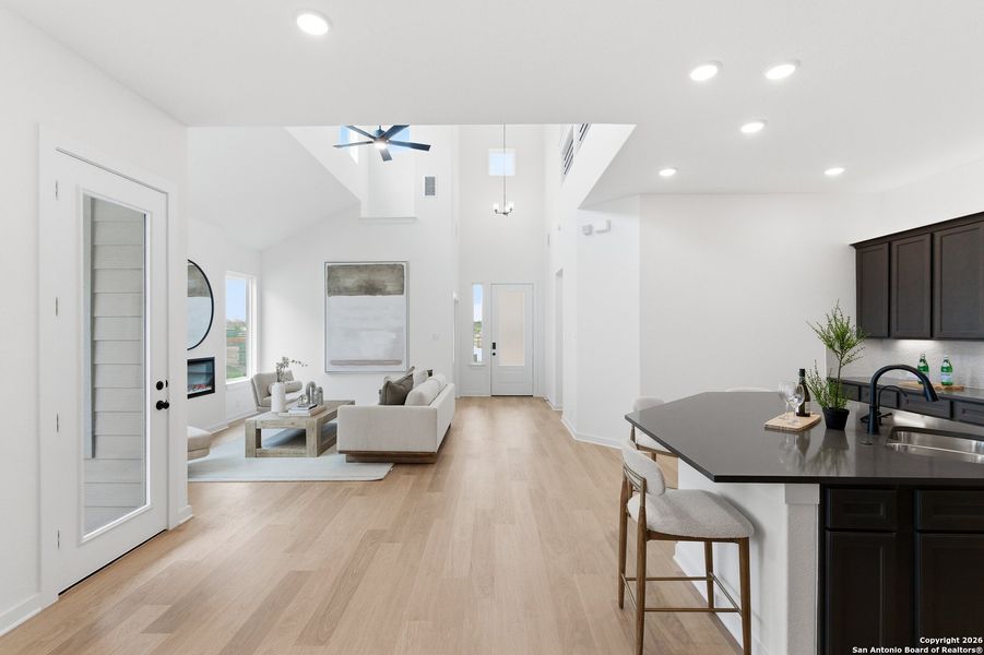 Furnished interior view inside a new home in The Crossvine, Schertz (Image 31).