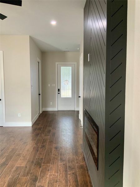 View to the front door