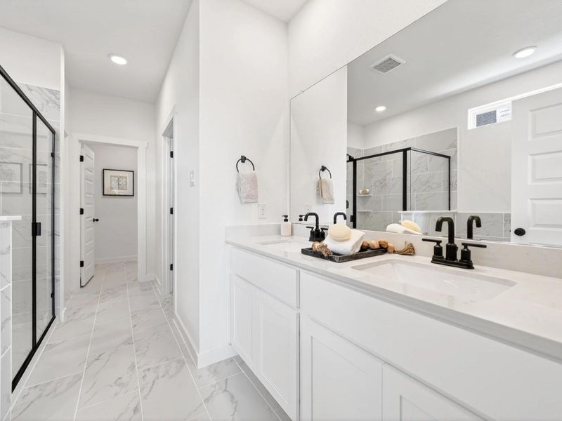 Furnished interior view inside a new home in Parks at Foster Crossing, Anna (Image 24).