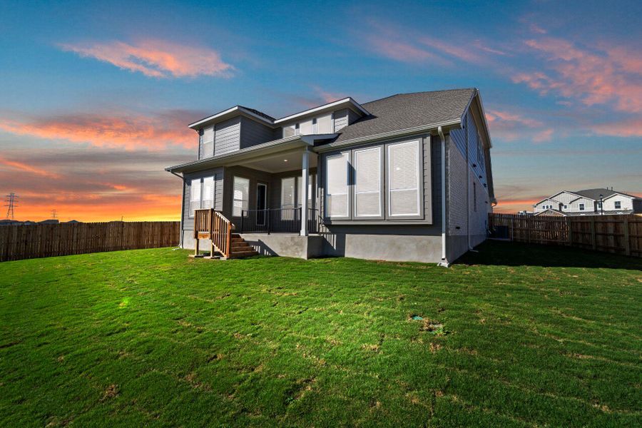 Rear of Home and Private Backyard Rear of Home and Private Backyard