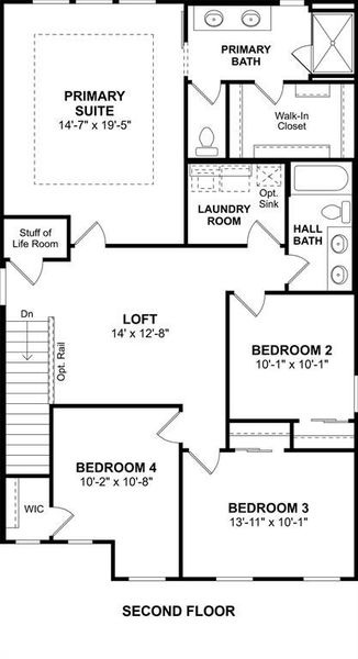 2D floor plan layout of this home in Heritage Ranch, Sherman, TX (Image 2). 2D floor plan layout of this home in Heritage Ranch, Sherman, TX (Image 2).