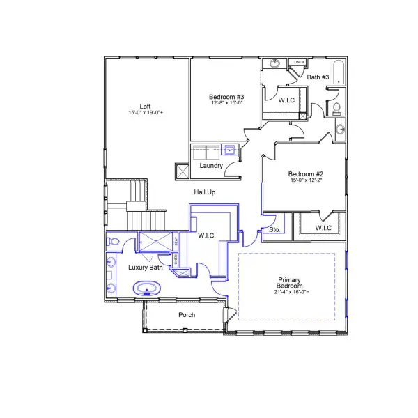 2D floor plan layout of this home in Lilah Grove, Summerfield, NC (Image 3). 2D floor plan layout of this home in Lilah Grove, Summerfield, NC (Image 3).