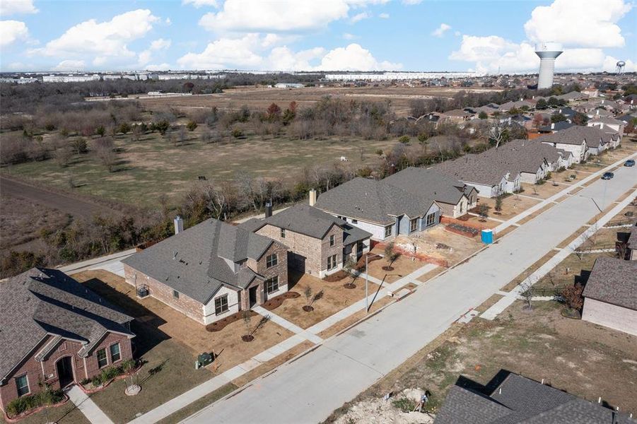 Birds eye view of property