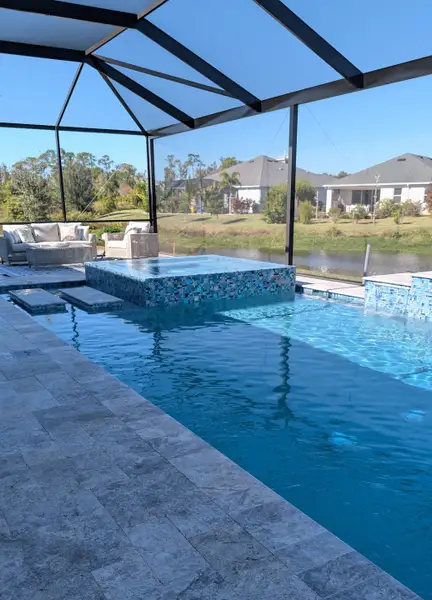 Exterior details and patio area of a home in River Preserve Estates, Parrish (Image 3).