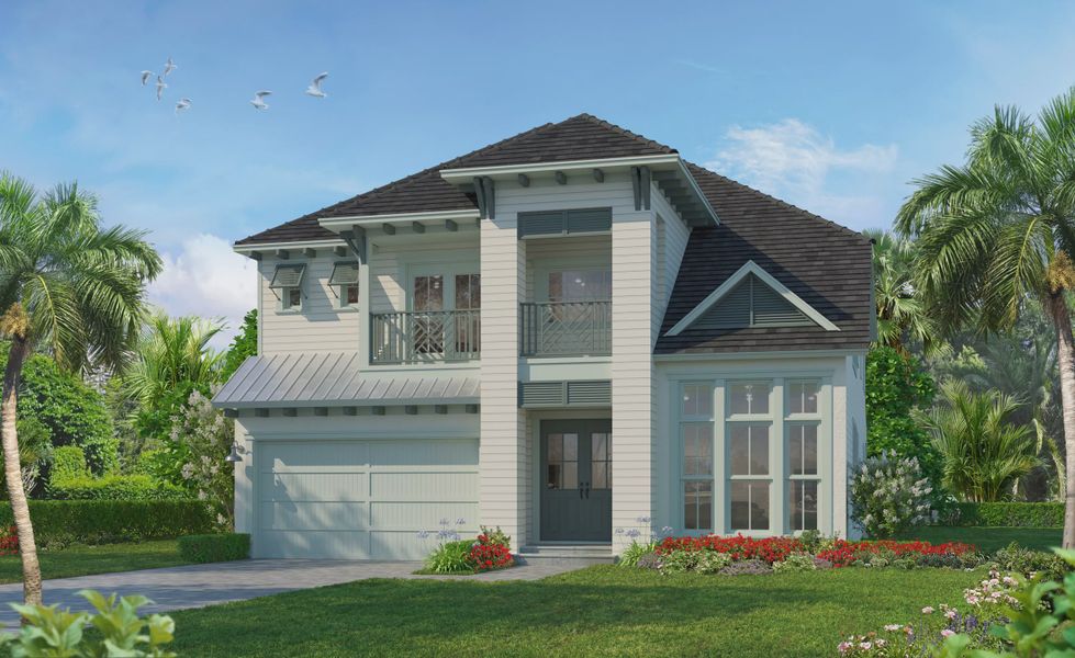 Representative exterior photo of a completed home built from the Vista Costera II - Classic Series | 50' Wide Lots by ICI Homes in Veranda Bay, Flagler Beach, FL (Image 3). Representative exterior photo of a completed home built from the Vista Costera II - Classic Series | 50' Wide Lots by ICI Homes in Veranda Bay, Flagler Beach, FL (Image 3).