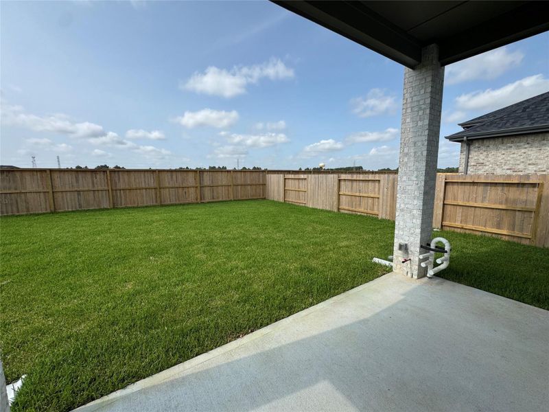 Exterior details and patio area of a home in Legacy Prairie at Katy Court 60', Katy (Image 3).