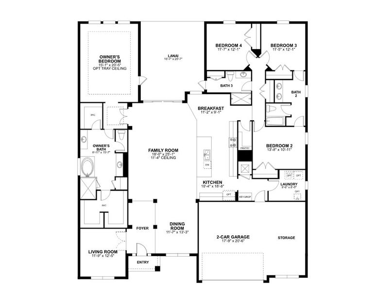 2D floor plan layout of this home in Willow Run, Apopka, FL (Image 6). 2D floor plan layout of this home in Willow Run, Apopka, FL (Image 6).